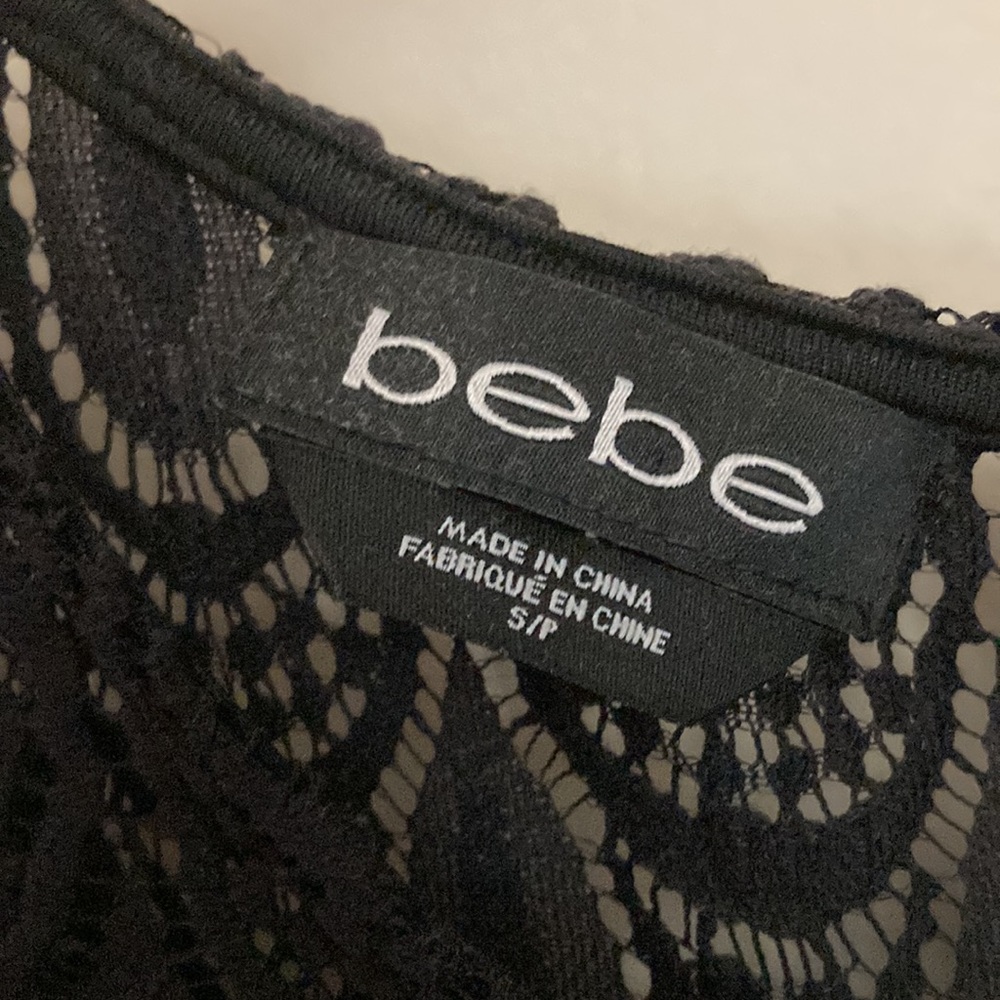 Size small Bebe black cocktail dress. Just above the knee length - Picture 5 of 5